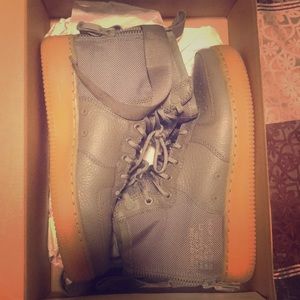 Dark stucco Air Force 1s